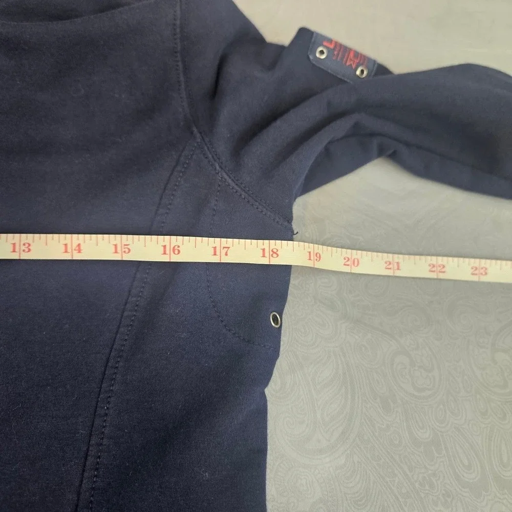 Lauren Active Ralph Lauren Navy Blue Utility Zip Up Jacket Orange Trim Small